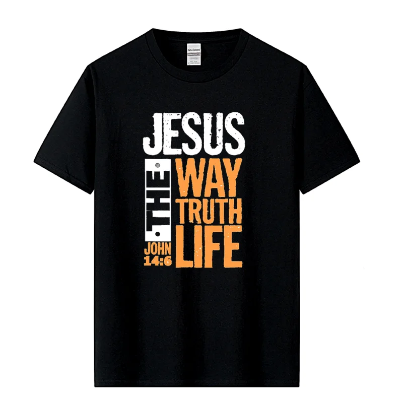 T-SHIRT homme  imprimé "Jésus Le Chemin Vérité Vie" Jean 14:6