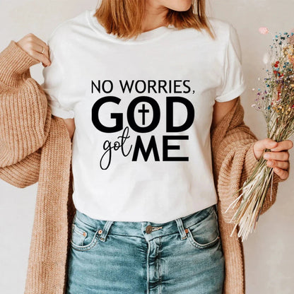 T-shirt Chrétien NO WORRIES GOD GOT ME