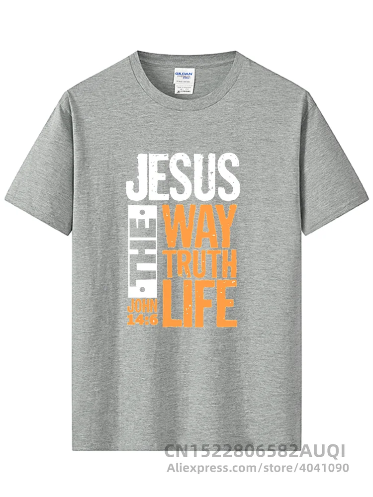 T-SHIRT homme  imprimé "Jésus Le Chemin Vérité Vie" Jean 14:6