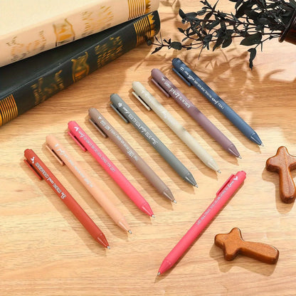 Stylos à bille avec versets bibliques (8 Pcs)