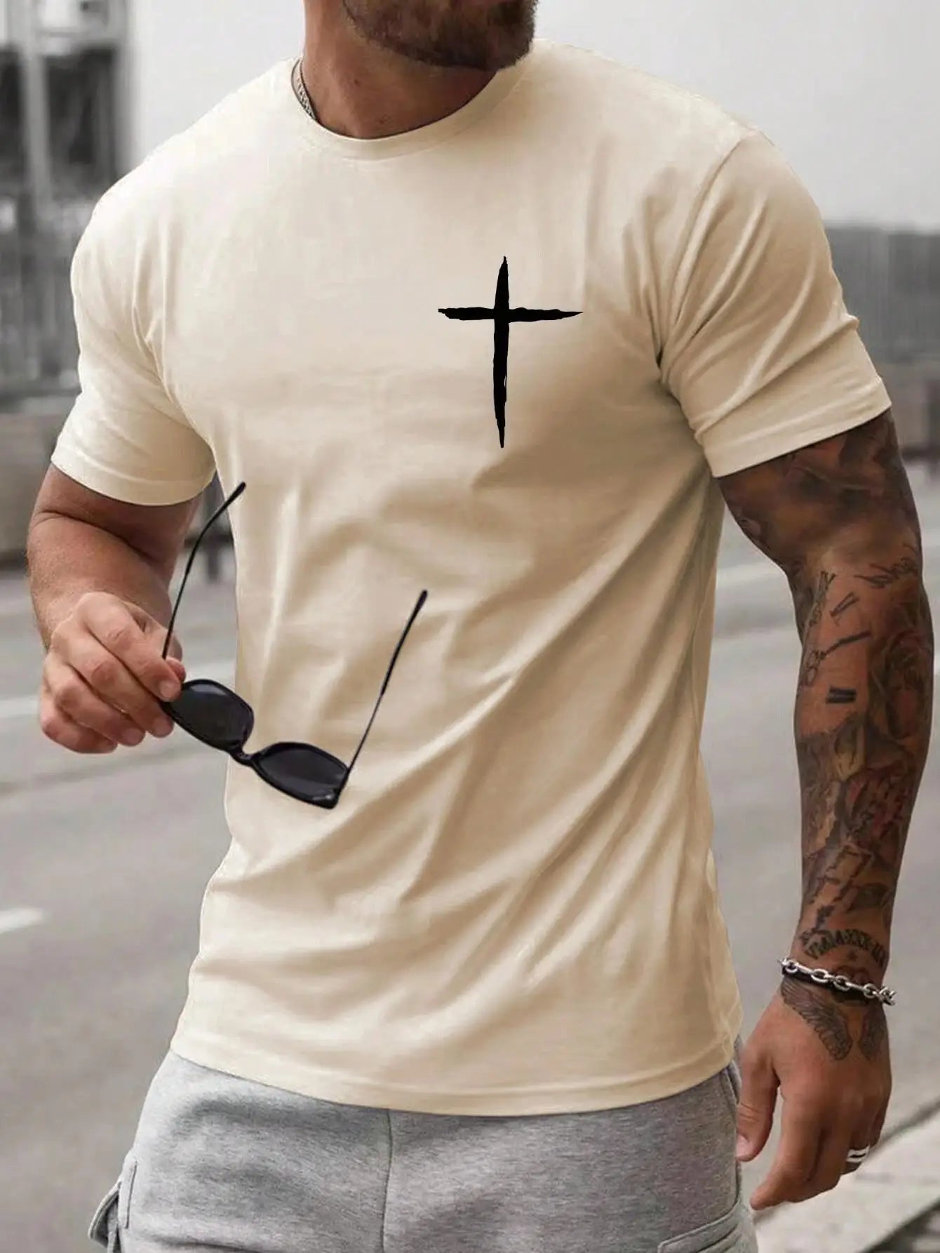 T-shirt ample surdimensionné à manches courtes pour homme