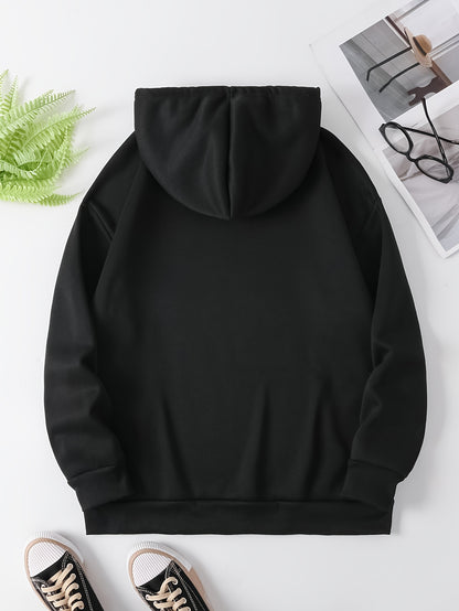 Sweat à capuche imprimé verset biblique pour femme - Pull en polyester tricoté, style décontracté, confort doublé en polaire